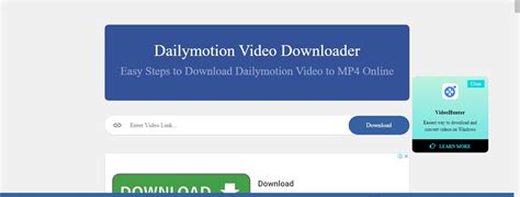 Ensuite, il suffit de renseigner le lien de la vido Dailymotion dans l&39;outil et de cliquer sur le bouton "Tlcharger". . Downloader for dailymotion videos